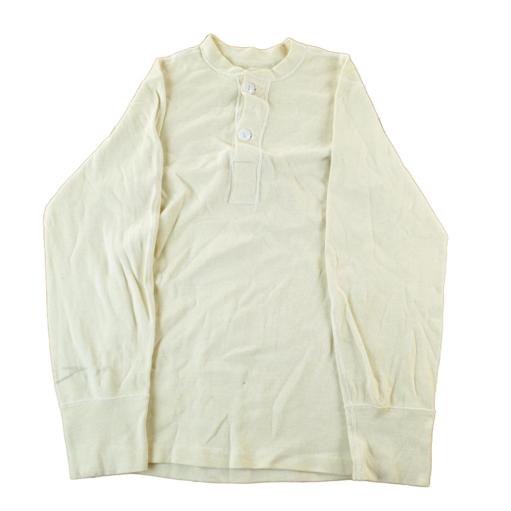 Vintage 1960s Vietnam Era Military Henley Undershirt Men's Small from propervintagecanada