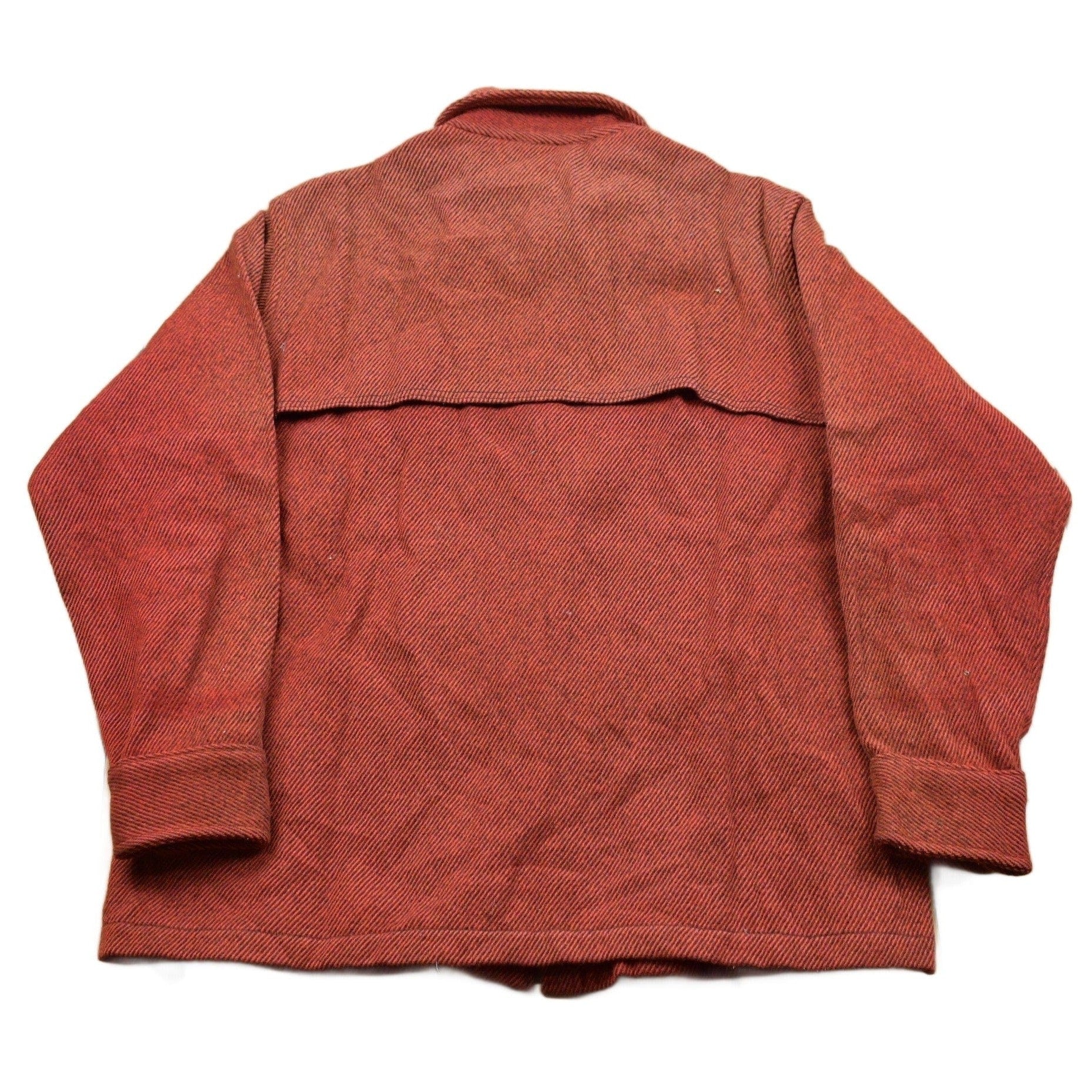 Vintage 1960s Wool Double Breast Pocket Button Up Shirt Faded Men's Large from propervintagecanada