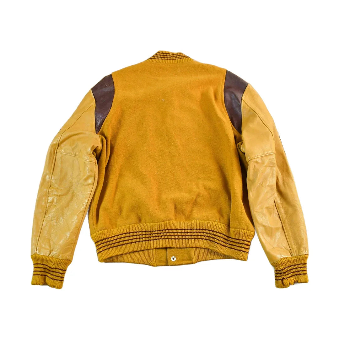 Vintage 1960s Wool Leather Varsity Jacket Men's Medium from propervintagecanada