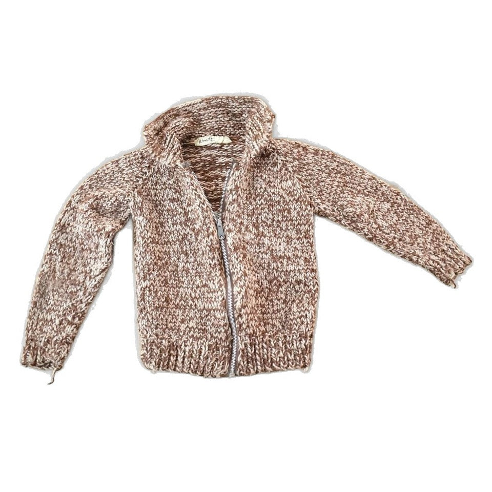 Vintage 1960s Youth Hand Knit Wool Mouse Sweater Youth Toddler 4T from propervintagecanada