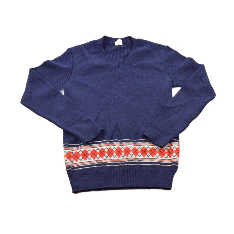 Vintage 1960s Youth Sized Knitted Sweater Youth S from propervintagecanada