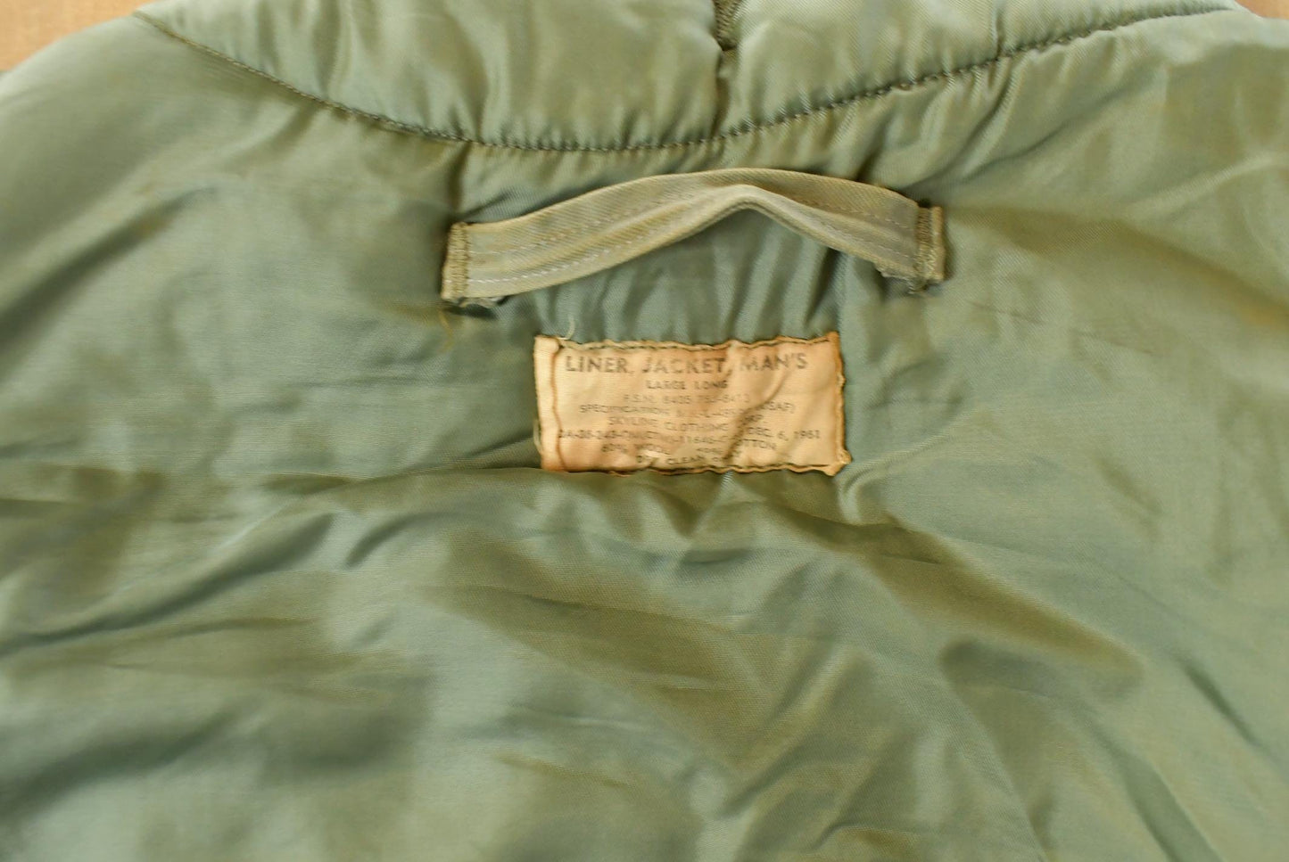 Vintage 1961 Air Force Wool Lining Military Liner Jacket Men's Large Long from propervintagecanada