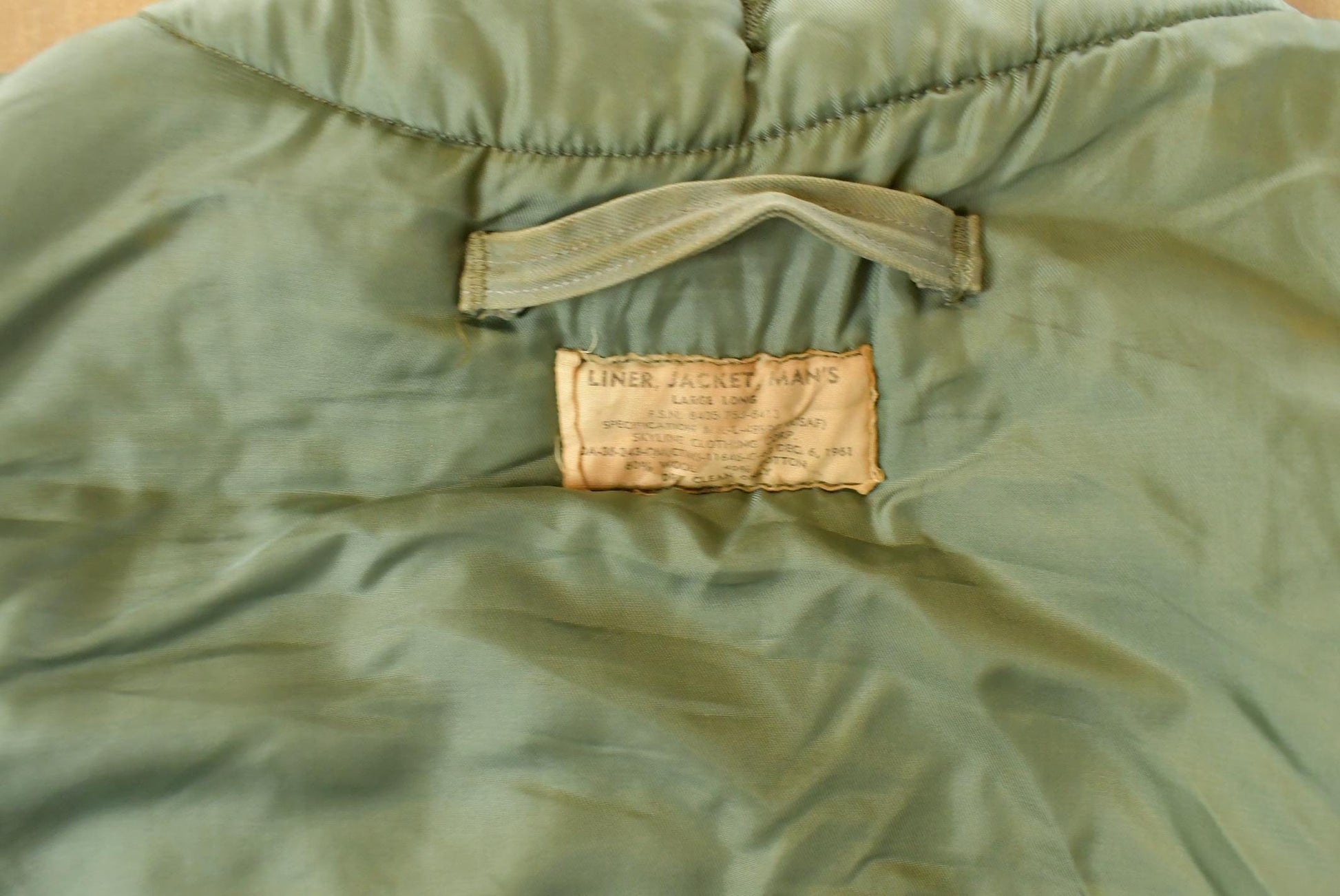 Vintage 1961 Air Force Wool Lining Military Liner Jacket Men's Large Long from propervintagecanada