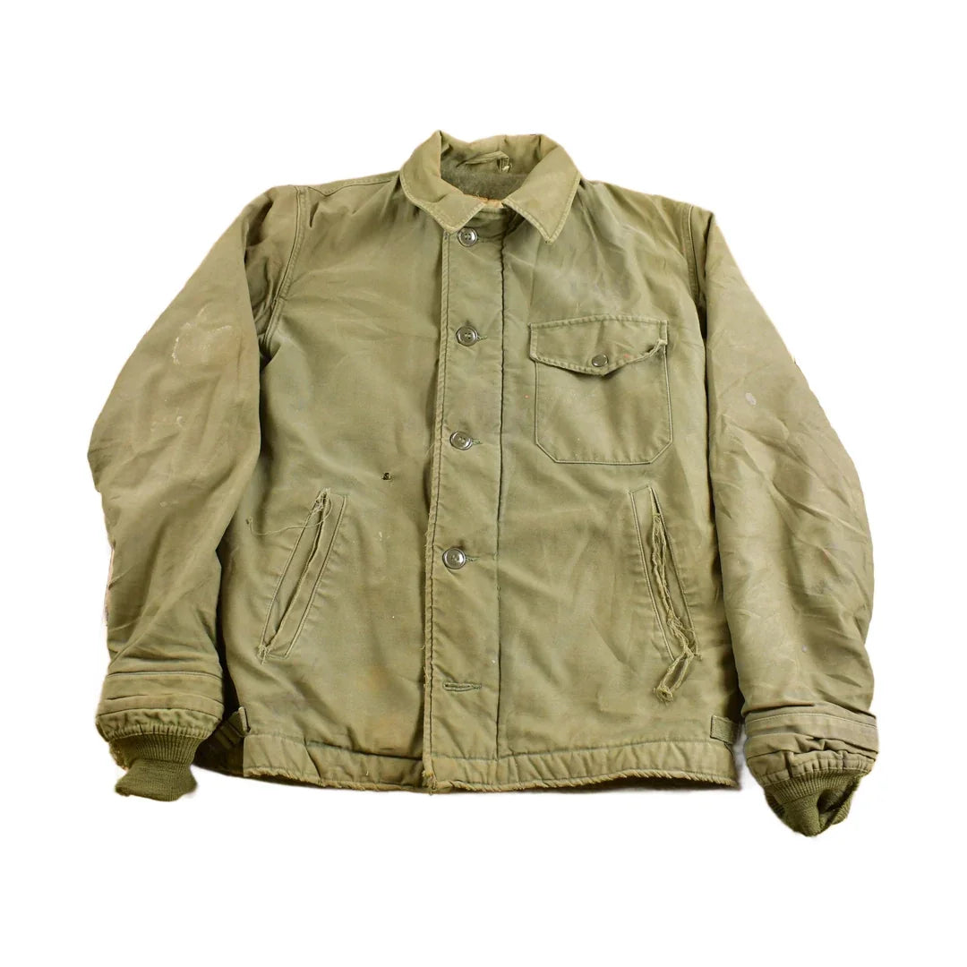 Vintage 1962 N Navy Deck Jacket Men's Medium from propervintagecanada