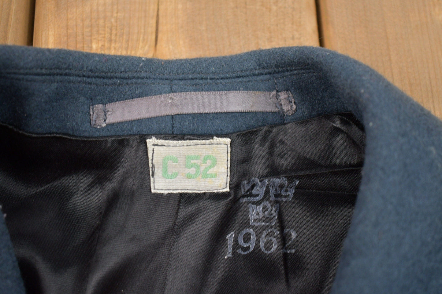 Vintage 1962 Naval Double Breasted Wool Jacket Men's XL from propervintagecanada