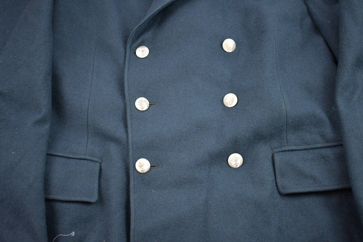 Vintage 1962 Naval Double Breasted Wool Jacket Men's XL from propervintagecanada