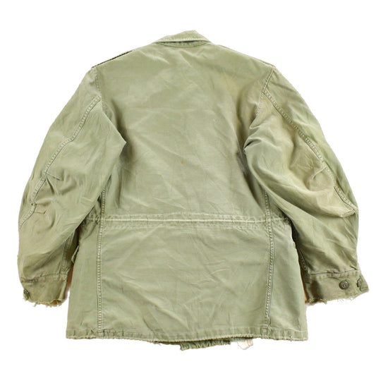 Vintage 1964 Army Military Sateen Field Jacket Men's Small Short from propervintagecanada
