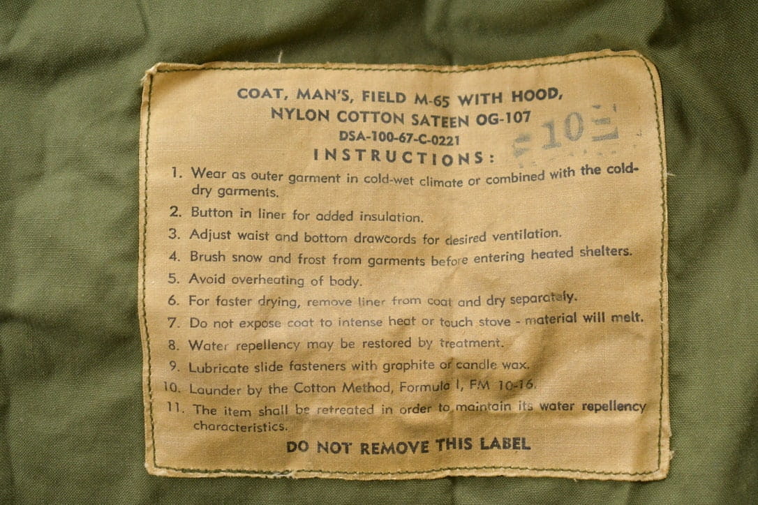 Vintage 1967 Military Army Sateen Field Jacket from propervintagecanada
