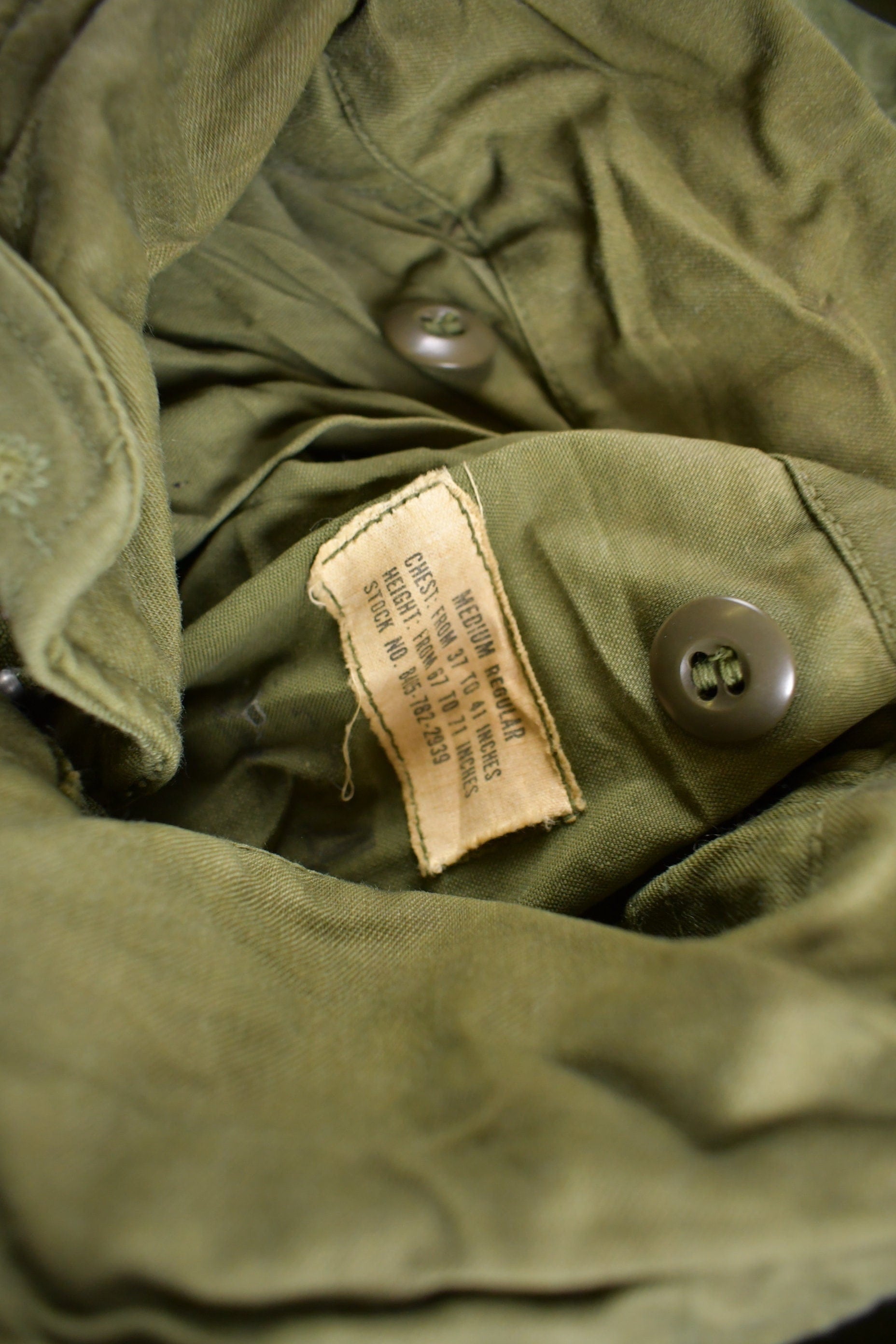 Vintage 1967 OG 107 Military Field Coat Men's Medium from propervintagecanada