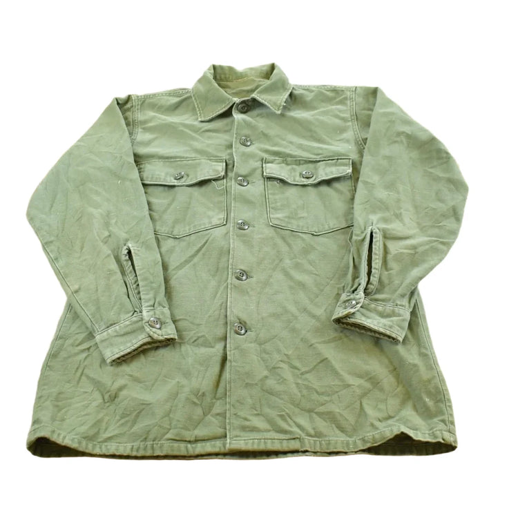 Vintage 1968 OG-107 Military Sateen Shirt Men's L from propervintagecanada