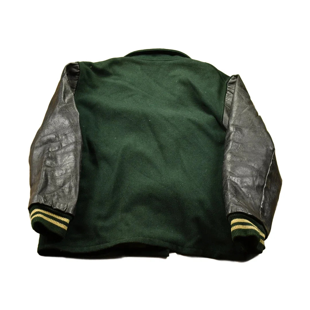 Vintage 1969 Leather Varsity Jacket Men's Large from propervintagecanada