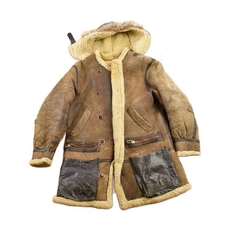 Vintage 1970 Avirex LTD Bomber Pilot Shearling Coat Men's Large from propervintagecanada