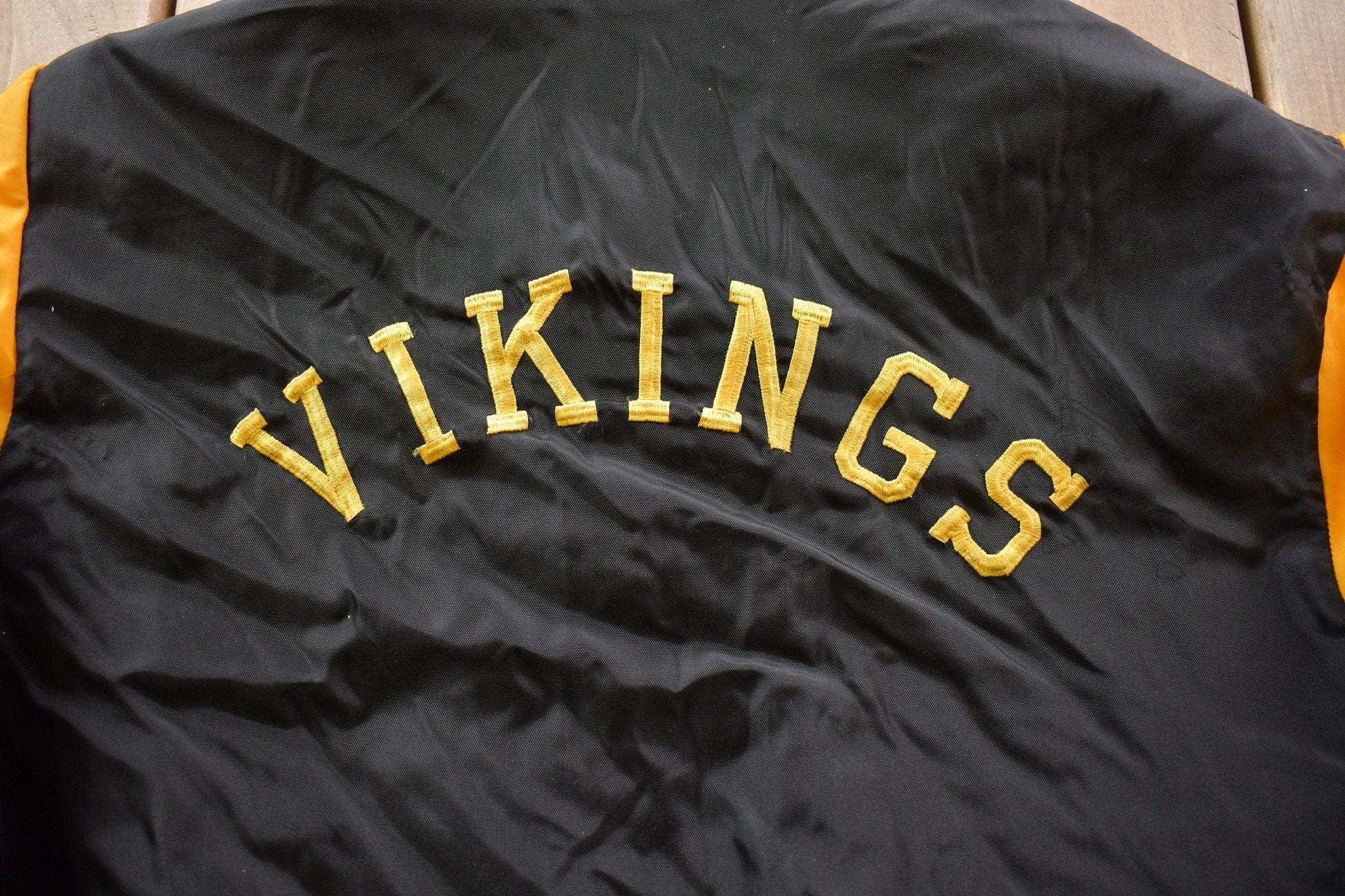 Vintage 1970 Embroidered Vikings Football Bomber Bomber Jacket Men's Medium from propervintagecanada