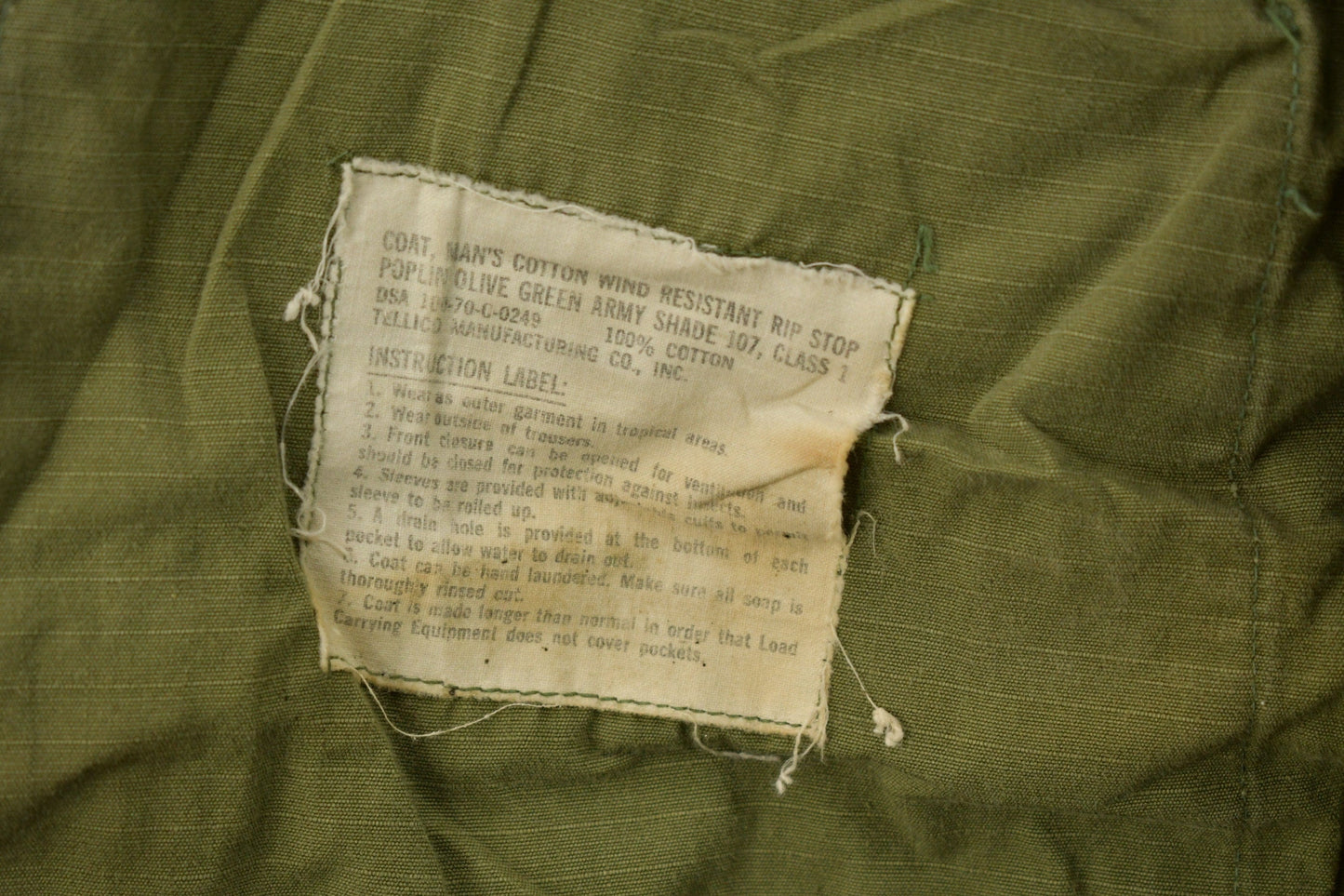 Vintage 1970 OG 107 Military Button Up Shirt from propervintagecanada