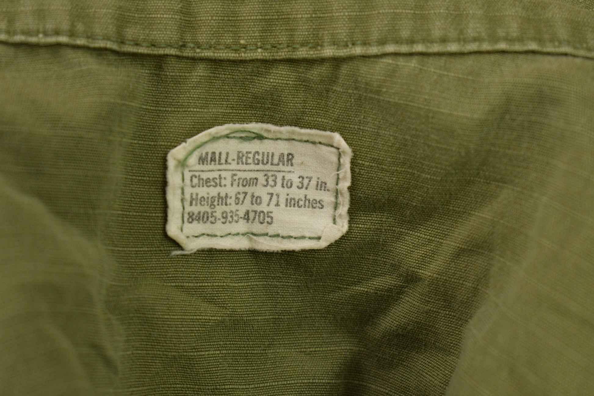Vintage 1970 OG 107 Military Button Up Shirt from propervintagecanada