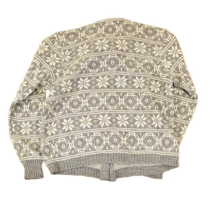Vintage 1970's Bemidji Abstract Snowflake Wool Knit Cardigan Sweater Men's S from propervintagecanada