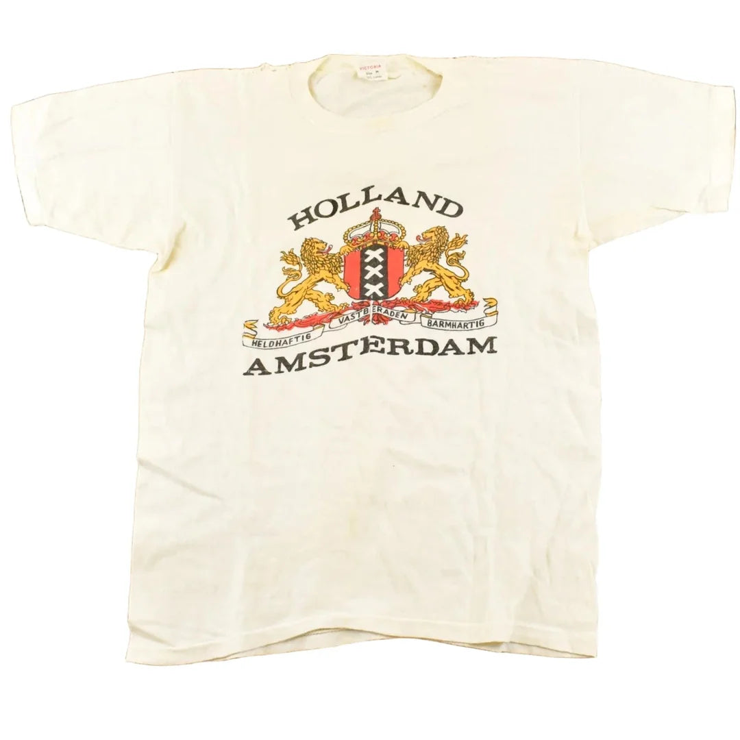 Vintage 1970's Victoria Amsterdam Holland Souvenir Travel T-Shirt Men's S from propervintagecanada