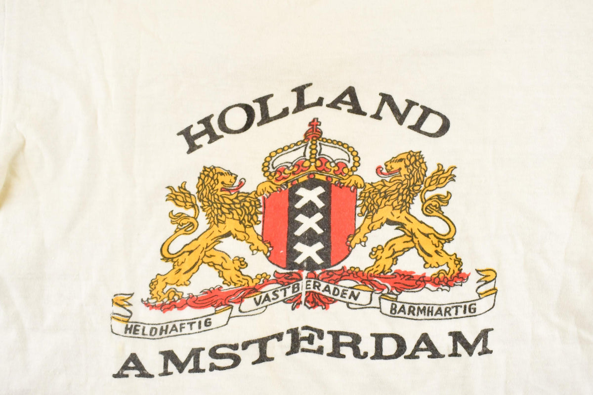 Vintage 1970's Victoria Amsterdam Holland Souvenir Travel T-Shirt Men's S from propervintagecanada