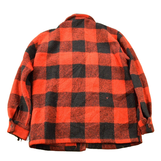 Vintage 1970s 100% Wool Buffalo Plaid Zip Up Jacket from propervintagecanada