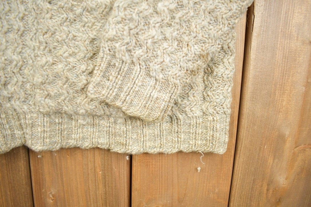 Vintage 1970s 100% Wool Tundra Knit Shawl Collar Cardigan Sweater Men's Large from propervintagecanada