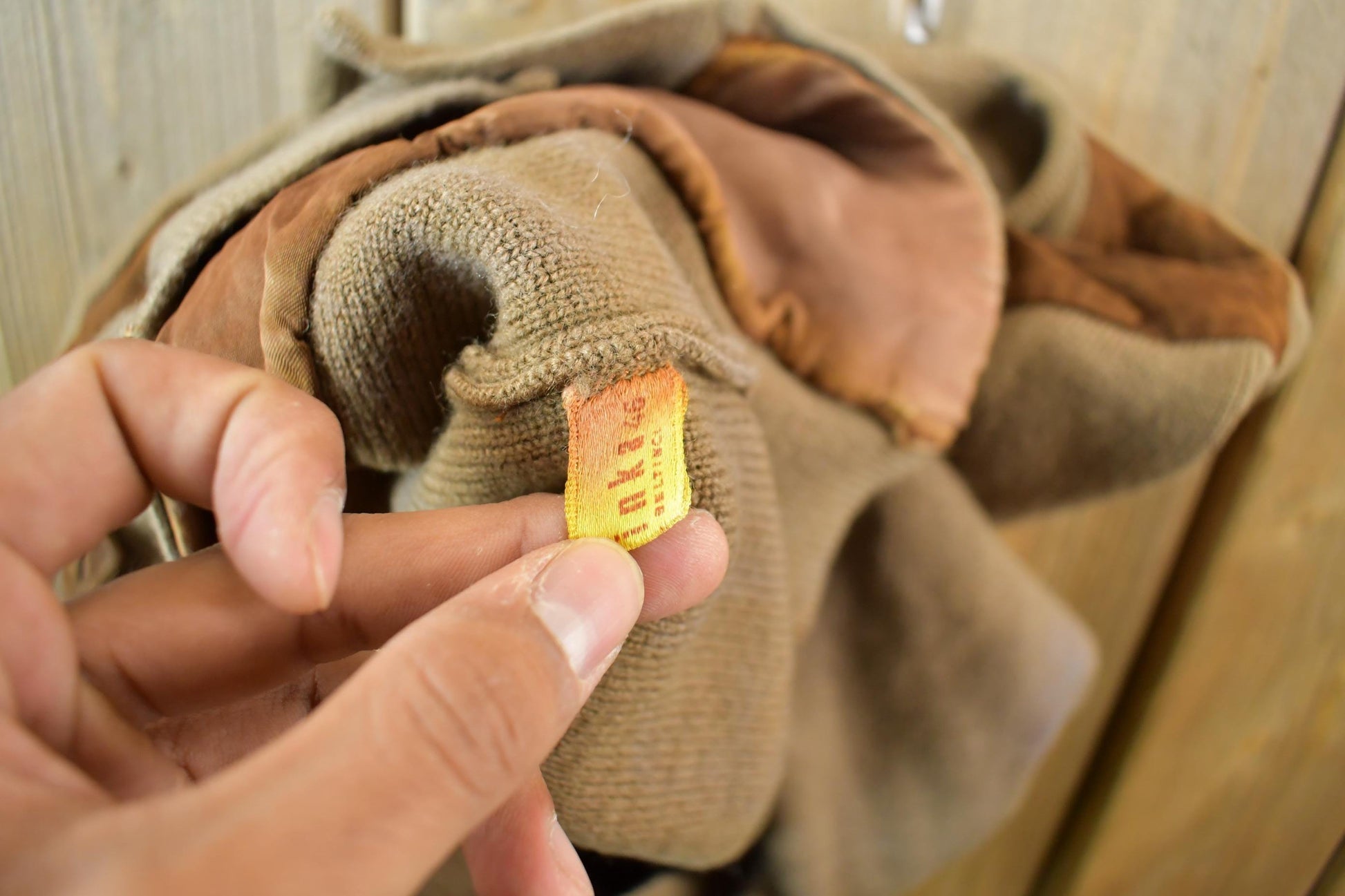 Vintage 1970s 1980s Beltinka Suede Leather Knit Cardigan Sweater Women's Small from propervintagecanada