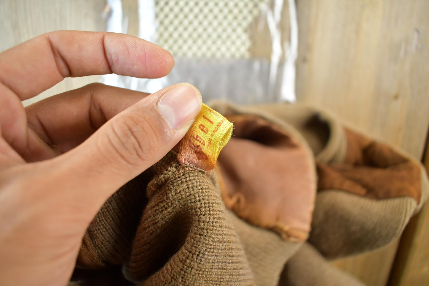 Vintage 1970s 1980s Beltinka Suede Leather Knit Cardigan Sweater Women's Small from propervintagecanada