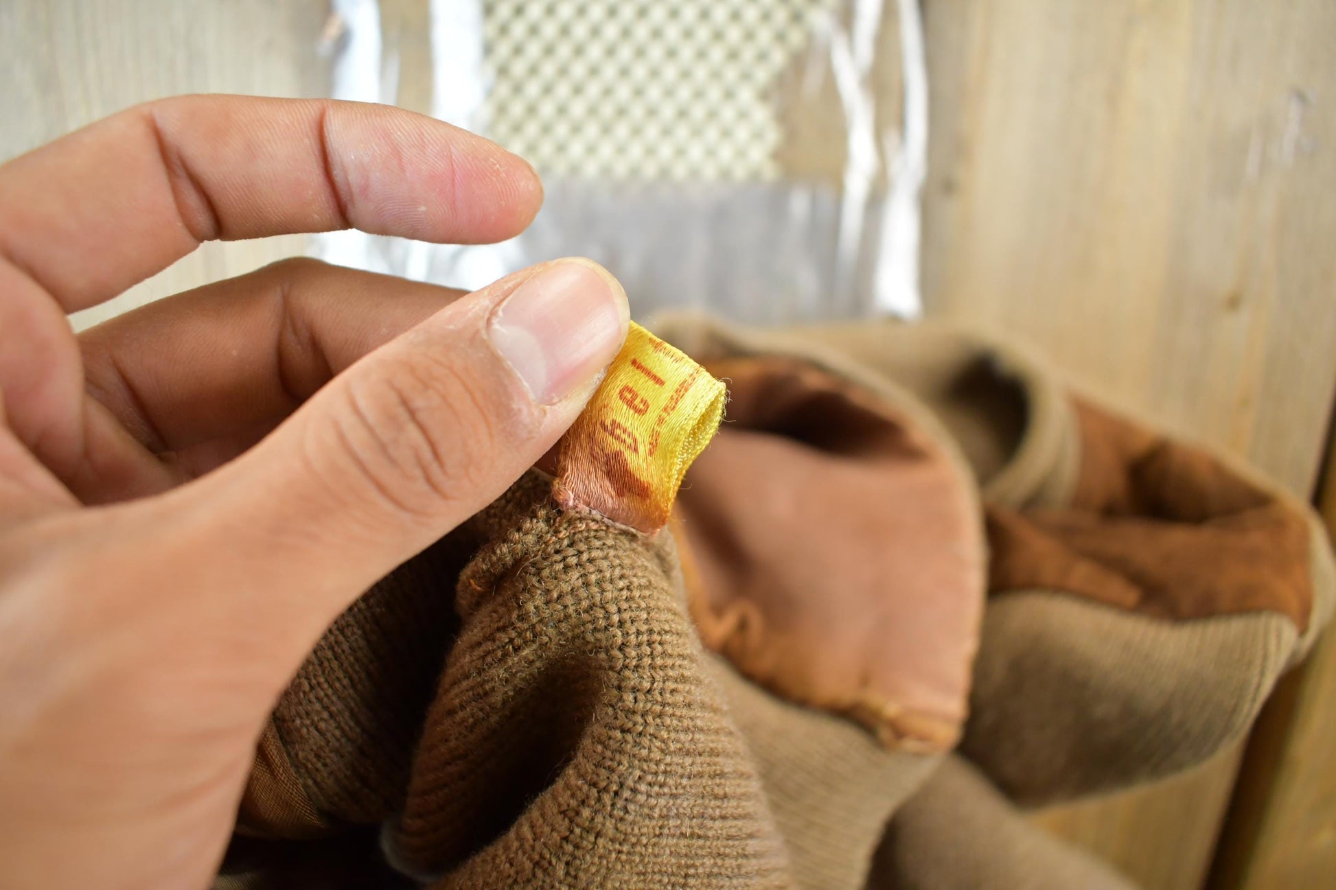 Vintage 1970s 1980s Beltinka Suede Leather Knit Cardigan Sweater Women's Small from propervintagecanada