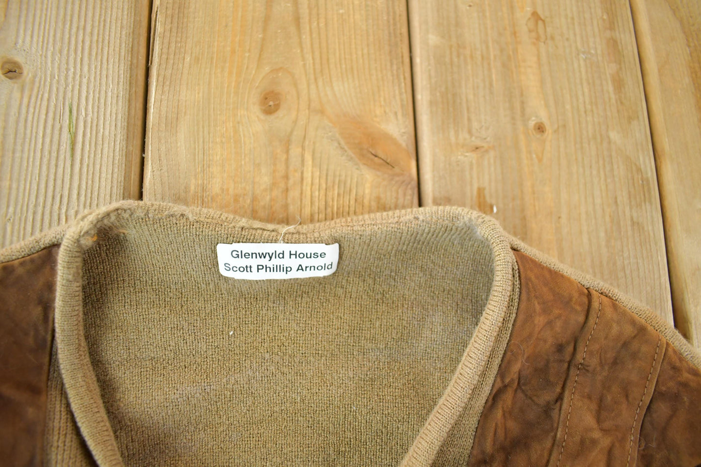 Vintage 1970s 1980s Beltinka Suede Leather Knit Cardigan Sweater Women's Small from propervintagecanada