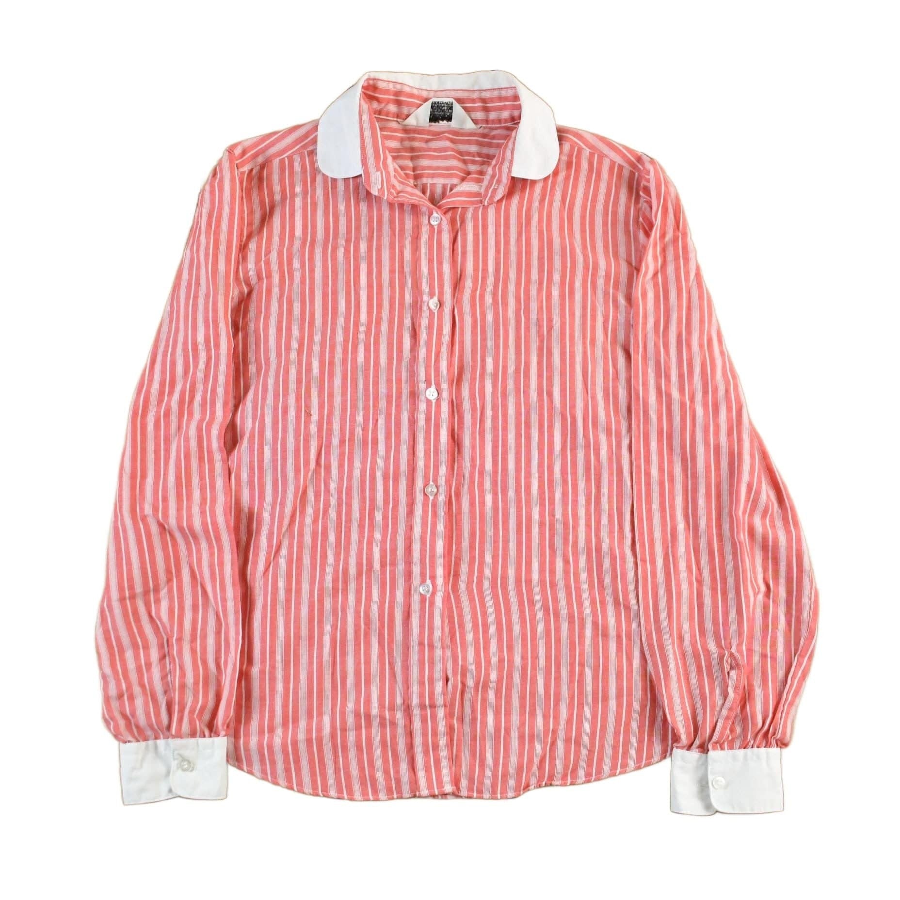 Vintage 1970s 1980s Felice Striped Shirt Women's Medium