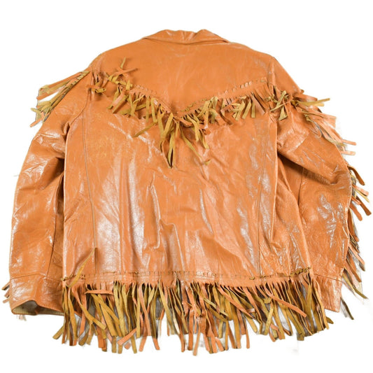 Vintage 1970s 1980s Leather Western Fringe Jacket Womens XS from propervintagecanada
