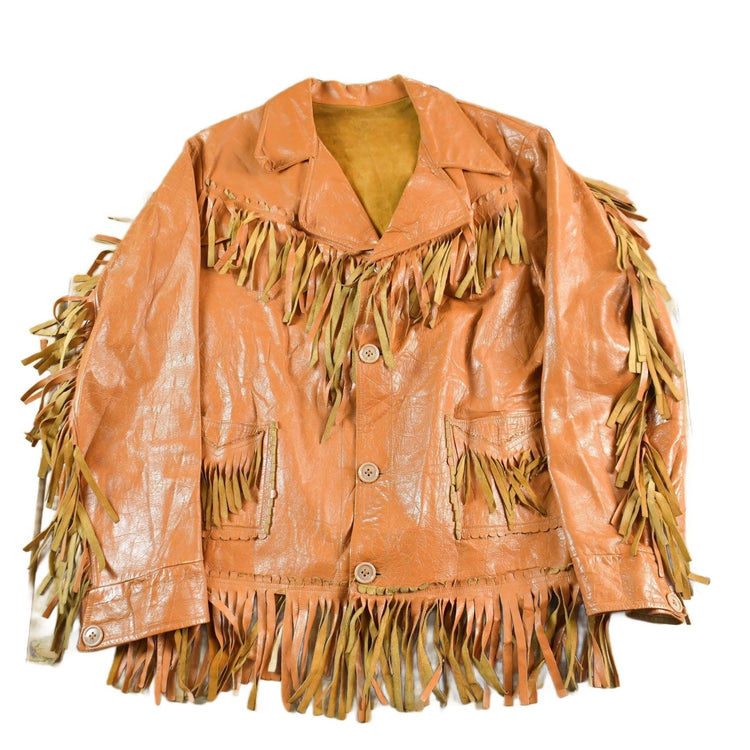 Vintage 1970s 1980s Leather Western Fringe Jacket Womens XS from propervintagecanada