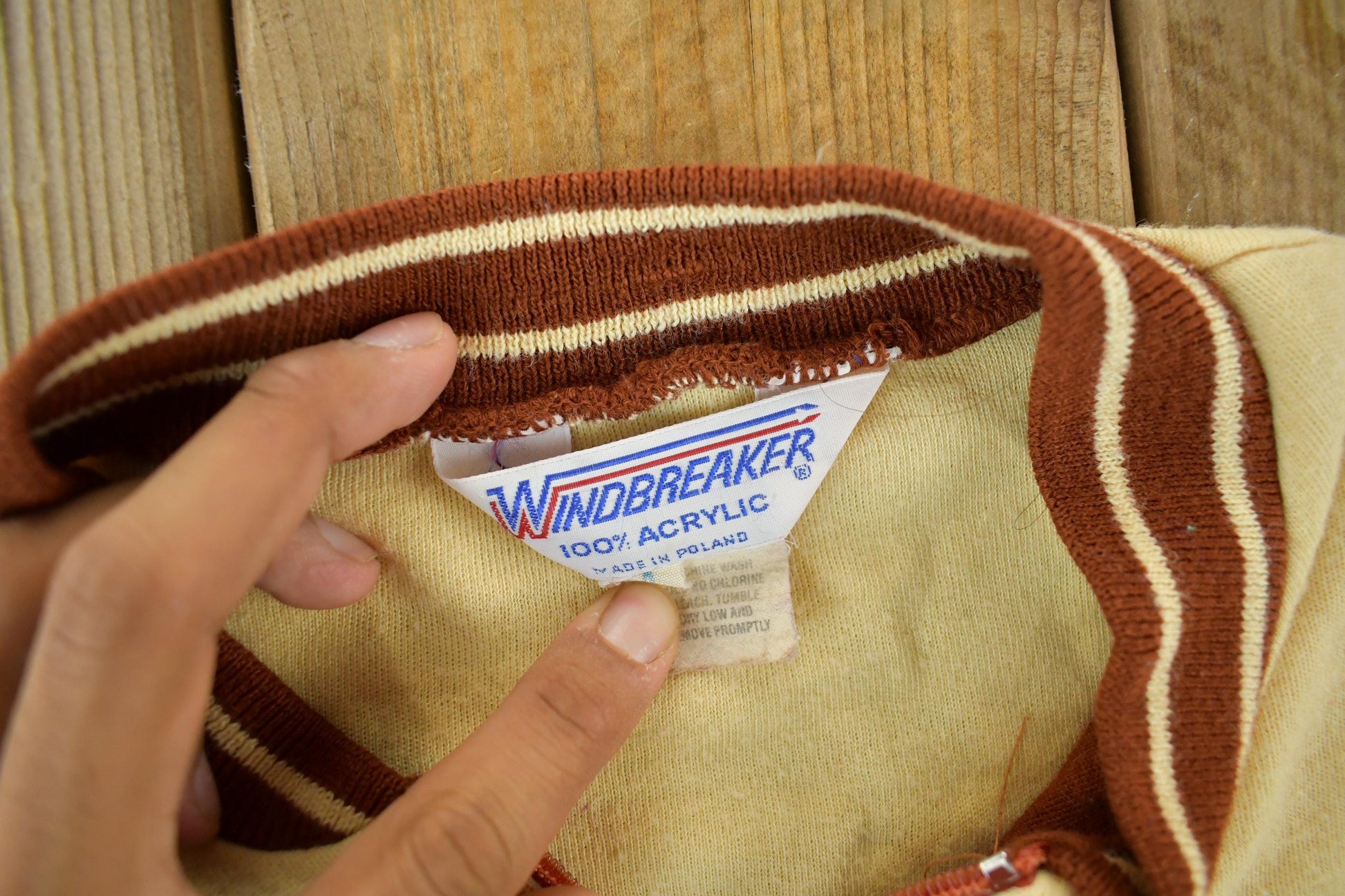 Vintage 1970s 1980s Windbreaker Velour Jacket Zip Up Sweatshirt Men's Small from propervintagecanada