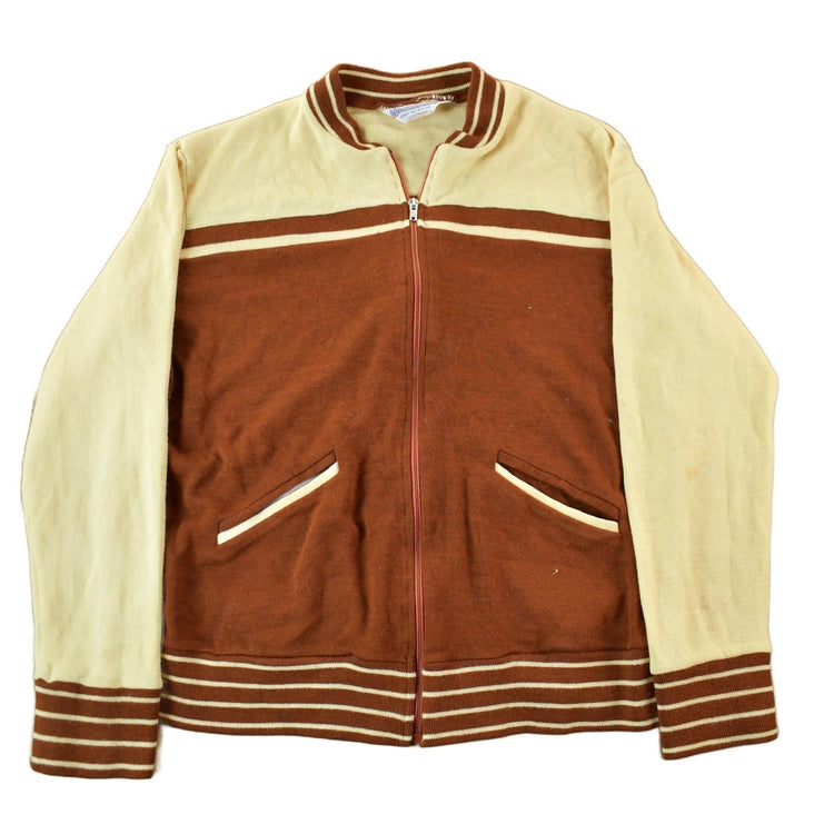 Vintage 1970s 1980s Windbreaker Velour Jacket Zip Up Sweatshirt Men's Small from propervintagecanada