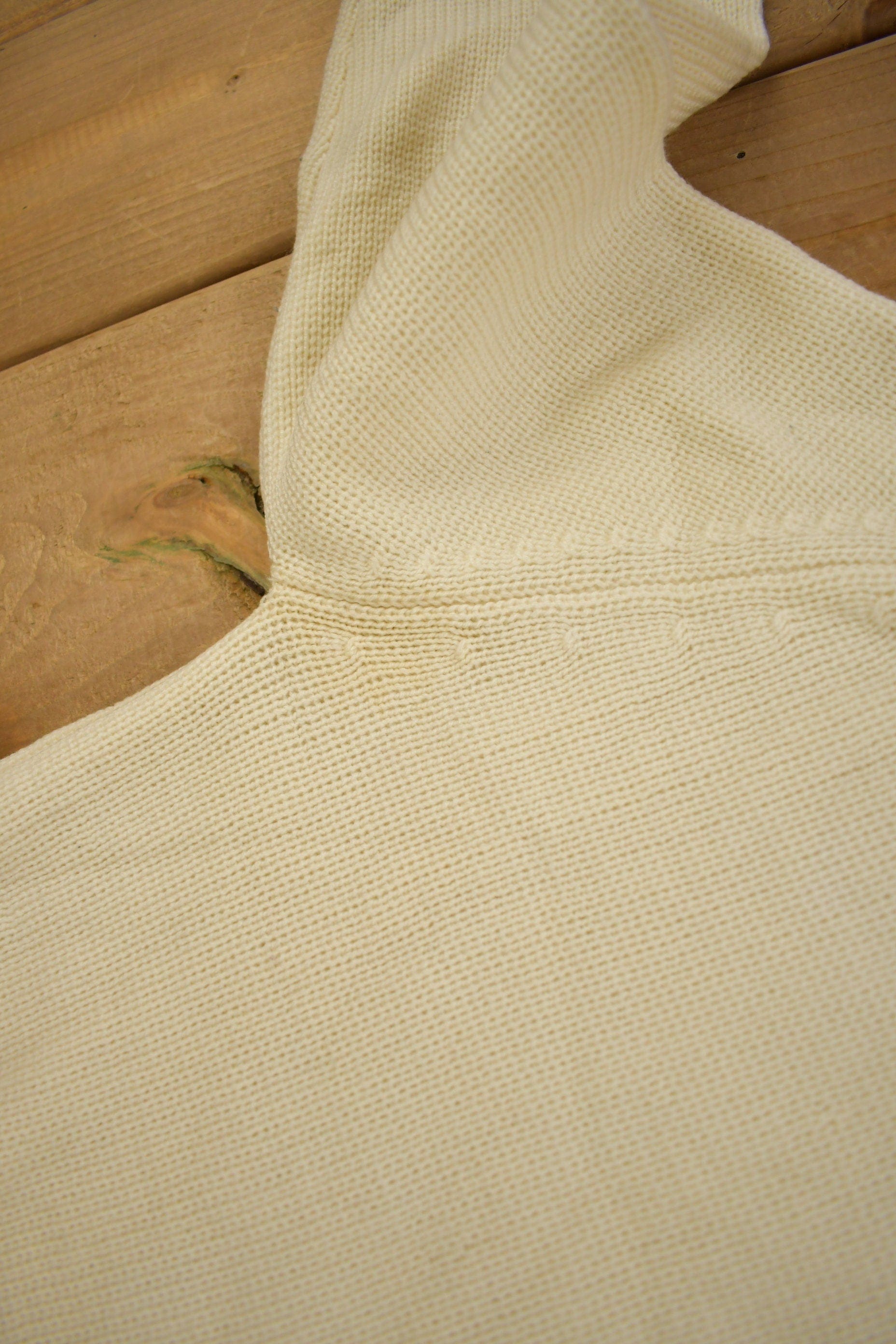 Vintage 1970s Acrylic Knitted Mockneck Sweater Men's Small from propervintagecanada