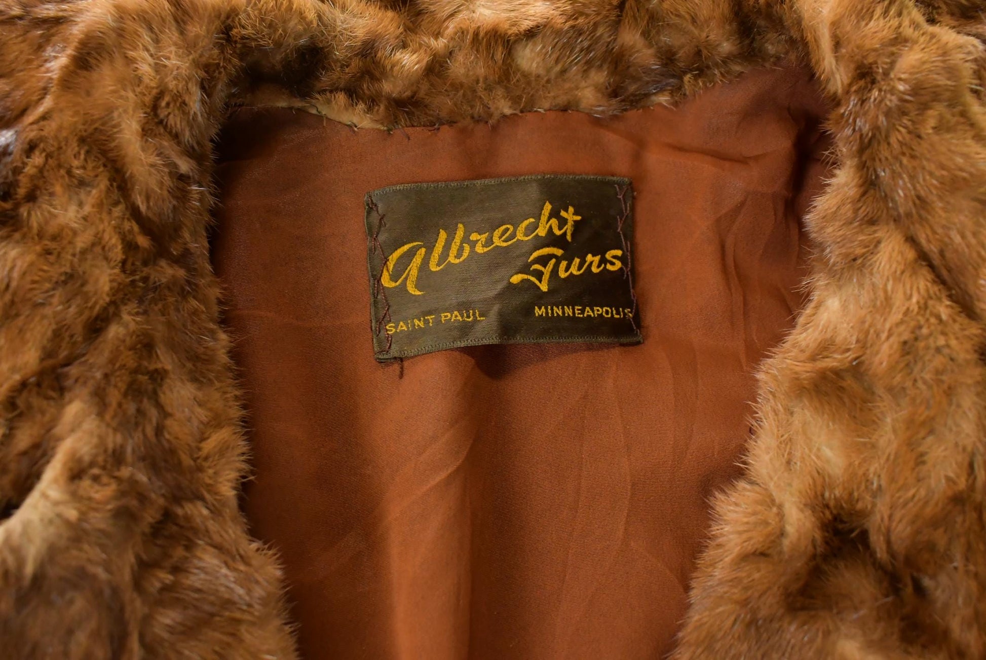 Vintage 1970s Albrecht Furs Full Length Brown Mink Fur Coat Adult M Men's Medium from propervintagecanada