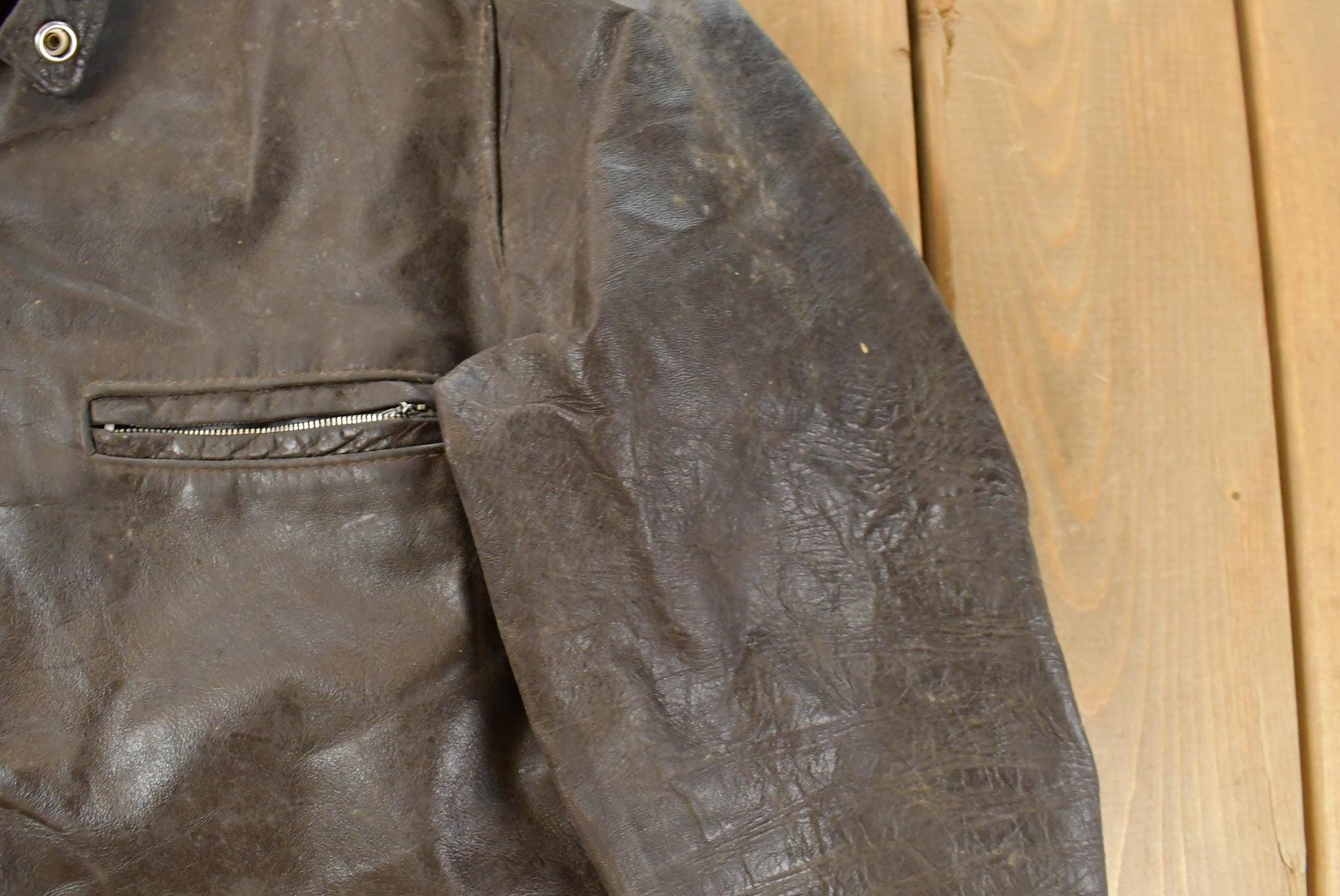 Vintage 1970s AMF Harley Davidson Leather Cafe Racer Jacket Men's Large from propervintagecanada