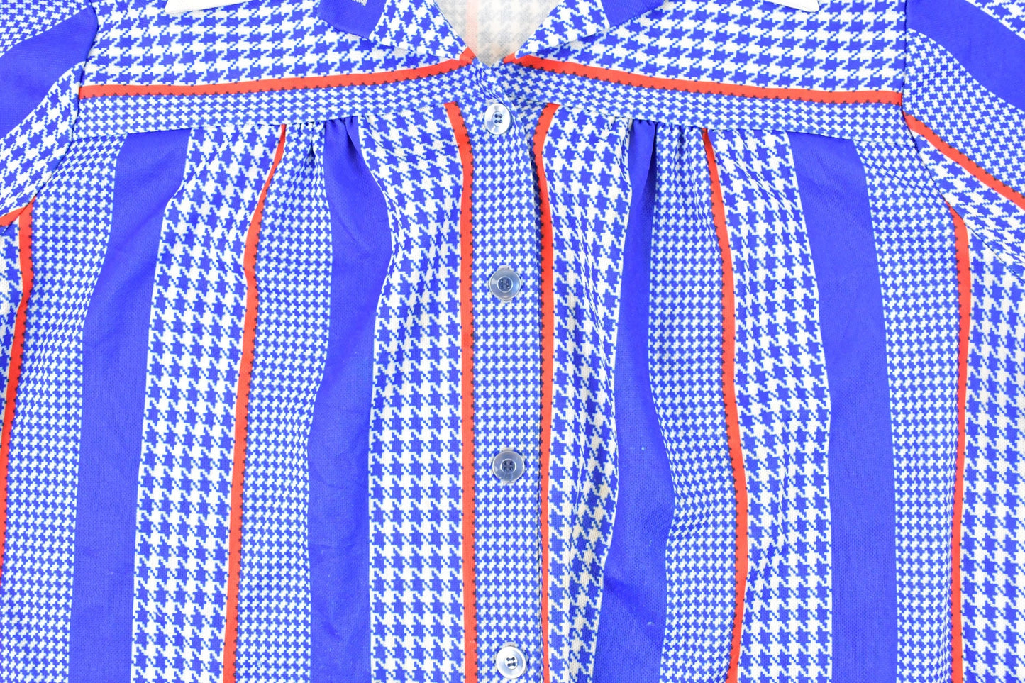 Vintage 1970s Andea New York Abstract Button Up Shirt Women's XL / Funky Crazy Pattern / Preppy Style / Boxy Fit from propervintagecanada