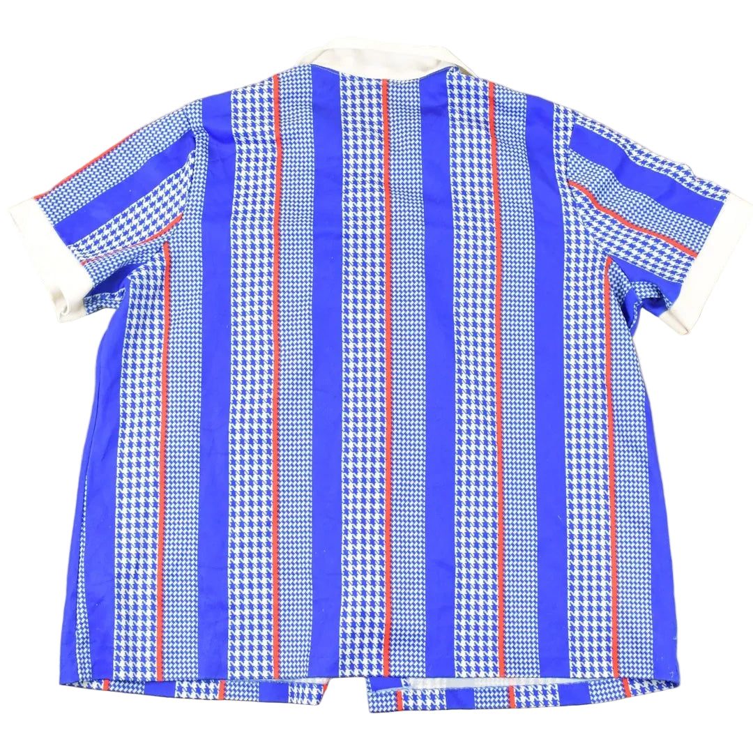 Vintage 1970s Andea New York Abstract Button Up Shirt Women's XL / Funky Crazy Pattern / Preppy Style / Boxy Fit from propervintagecanada