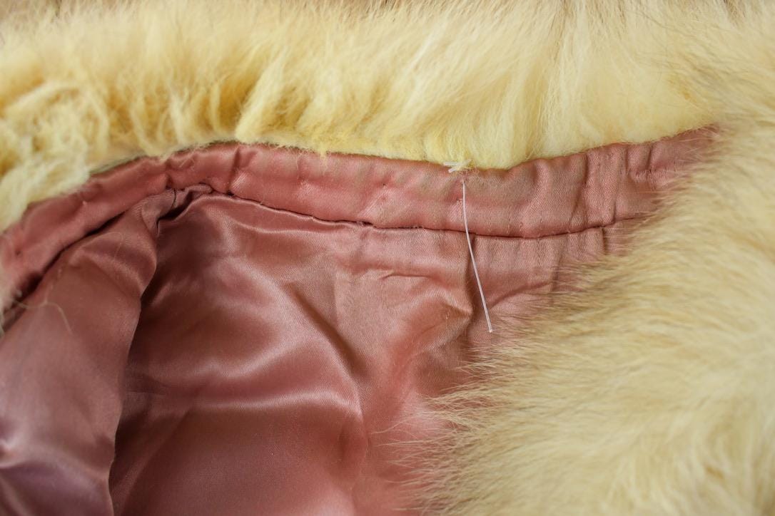 Vintage 1970s Arctic Fox White Fox Fur Mid LengthCoat Made In Canada from propervintagecanada
