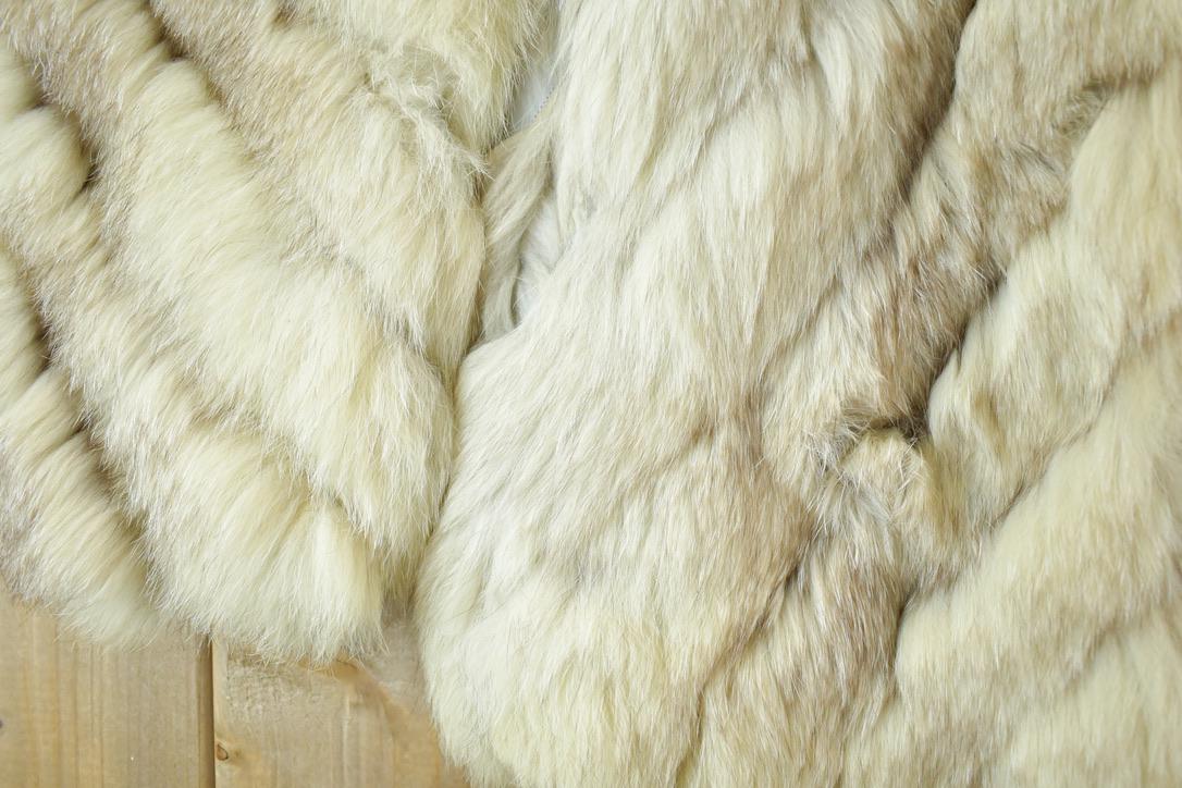 Vintage 1970s Arctic Fox White Fox Fur Mid LengthCoat Made In Canada from propervintagecanada