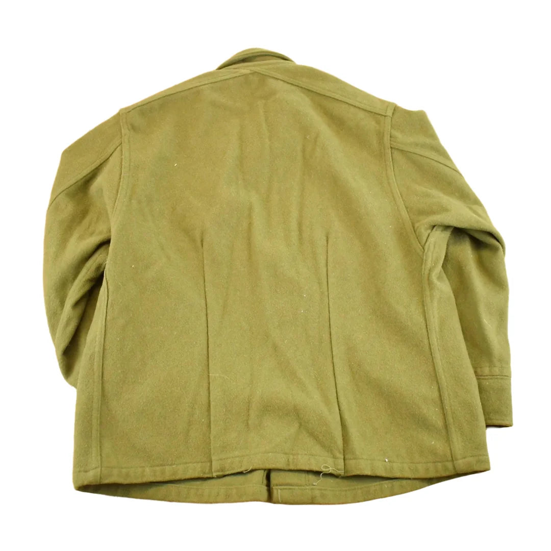 Vintage 1970s Army Green Button Up Jacket Shirt Men's M from propervintagecanada