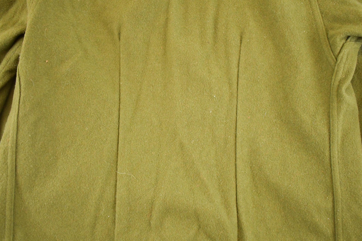 Vintage 1970s Army Green Button Up Jacket Shirt Men's M from propervintagecanada