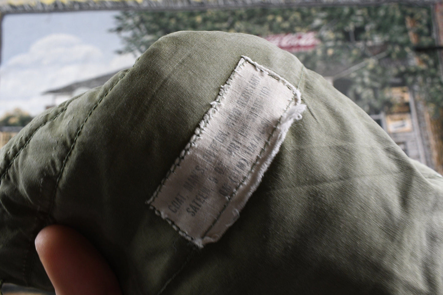 Vintage 1970s Army Military Button Up Jacket Men's Small from propervintagecanada