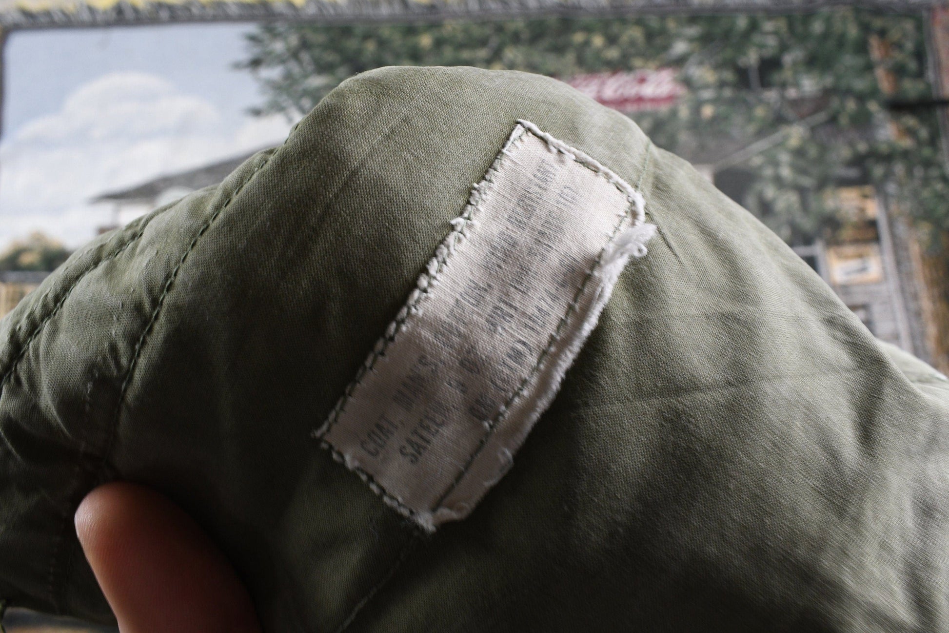 Vintage 1970s Army Military Button Up Jacket Men's Small from propervintagecanada