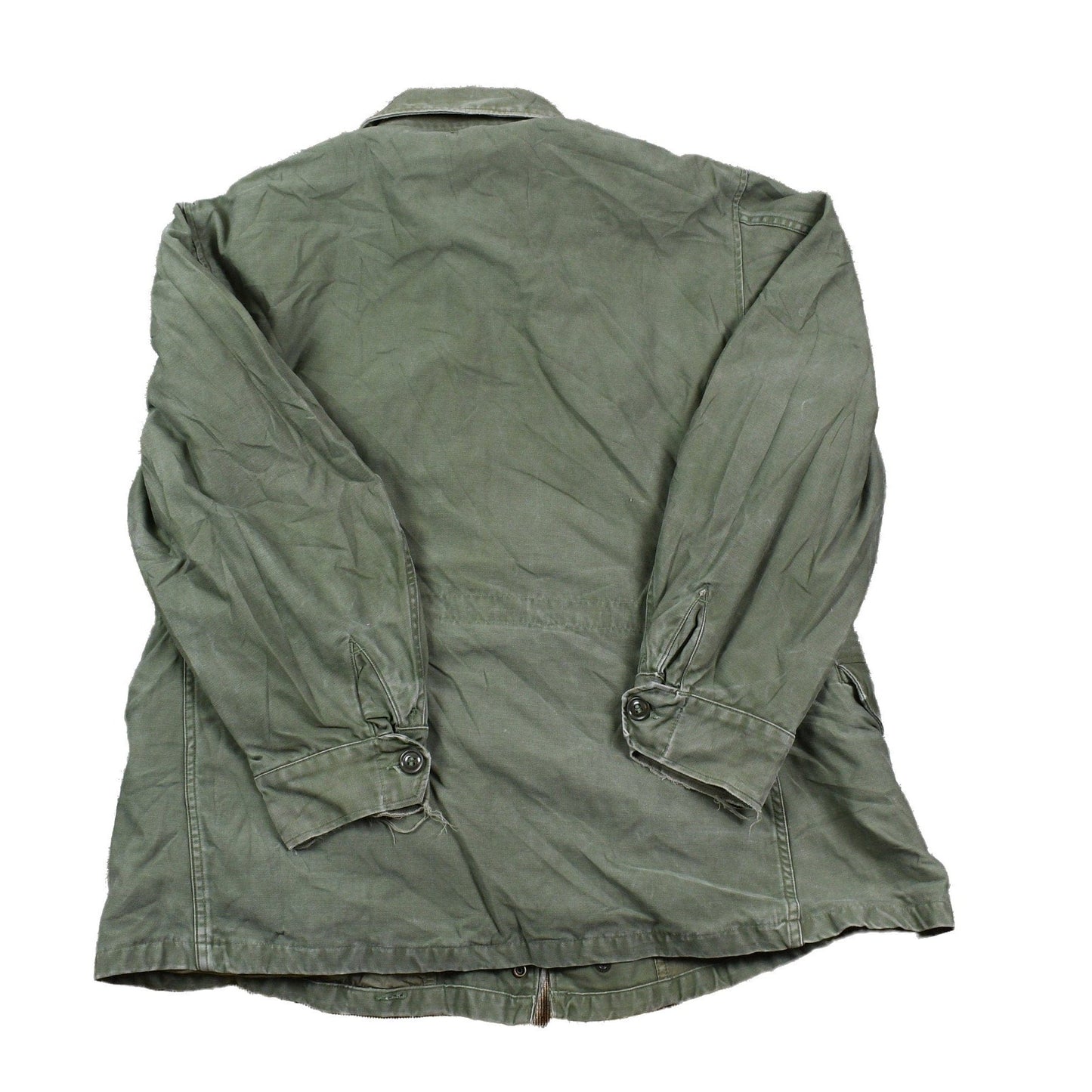 Vintage 1970s Army Military Button Up Jacket Men's Small from propervintagecanada