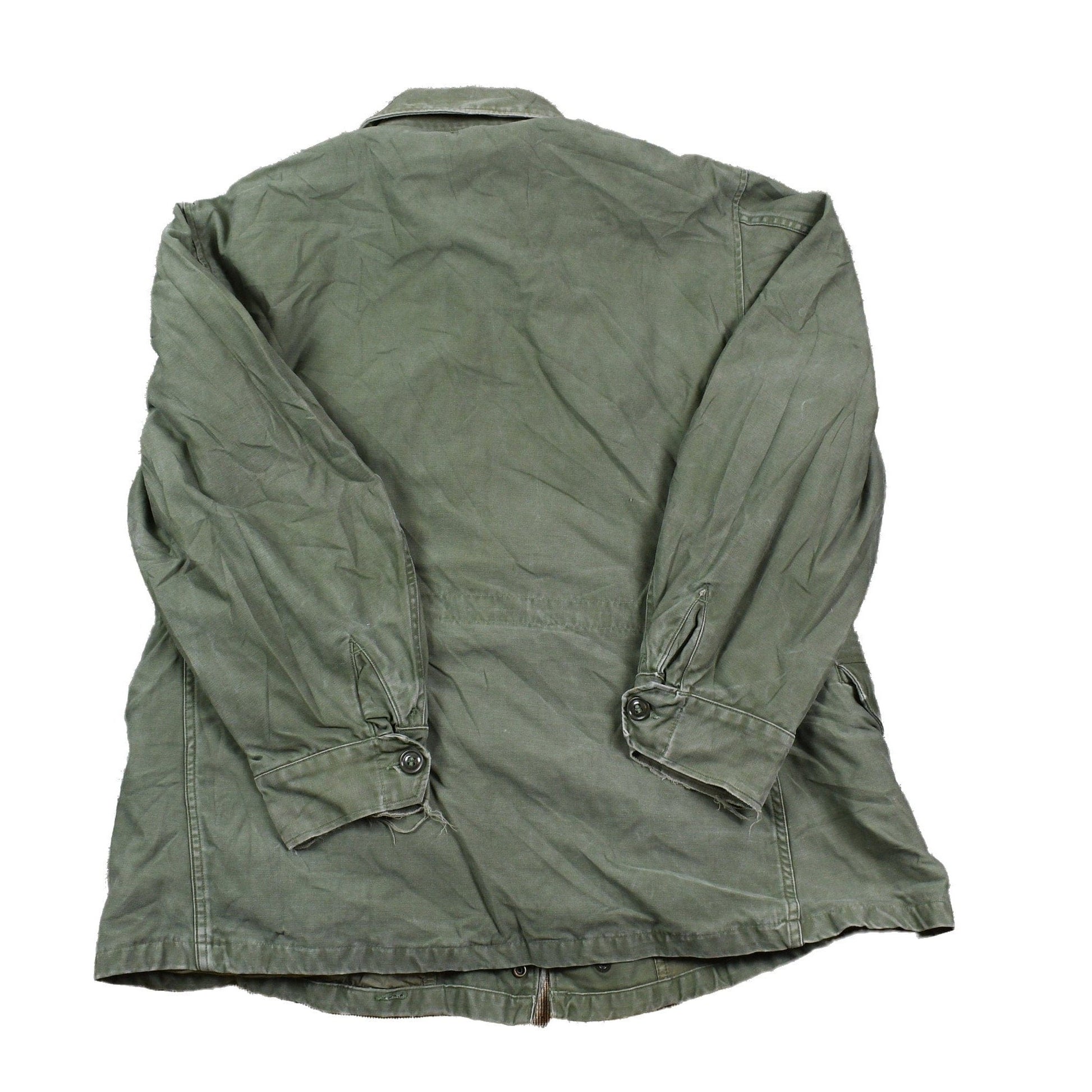 Vintage 1970s Army Military Button Up Jacket Men's Small from propervintagecanada