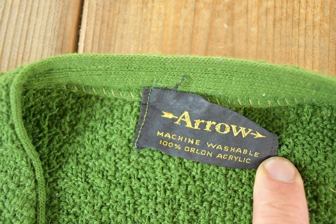 Vintage 1970s Arrow Kurt Cobain Cardigan Knit Sweater Women's S from propervintagecanada