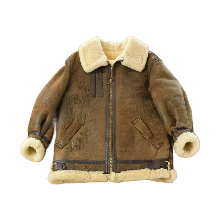 Vintage 1970s Avirex Type B-3 Mouton Sherpa Liend Shearling Coat Men's M from propervintagecanada