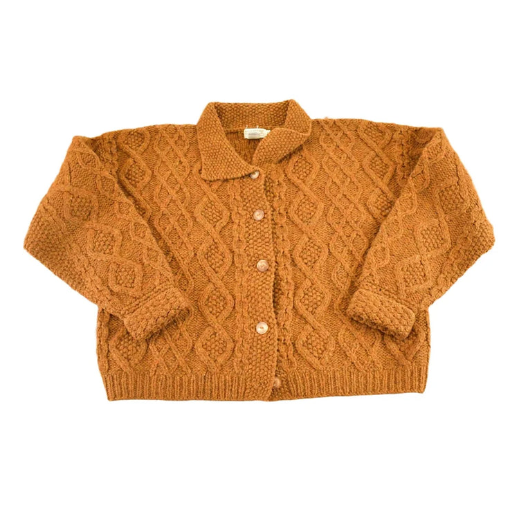 Vintage 1970s Banana Republic Wool Cable Knit Cardigan Sweater Women's M from propervintagecanada