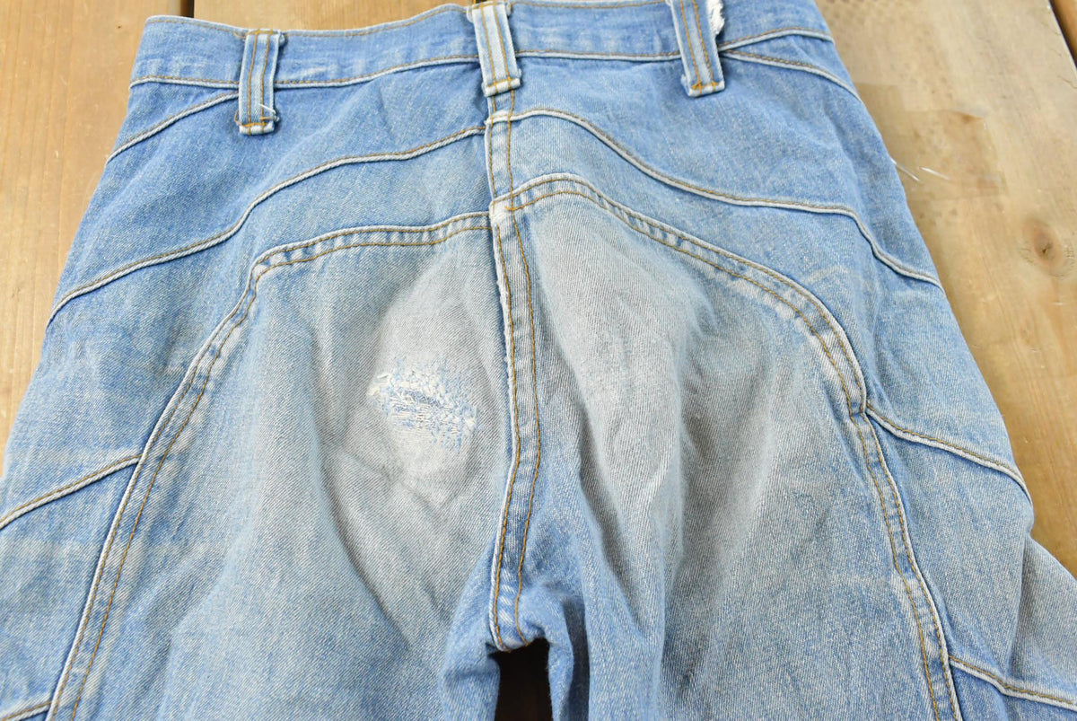 Vintage 1970s Bell Bottom Baggy Denim Jeans Men's 33 x 30 from propervintagecanada
